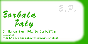 borbala paly business card